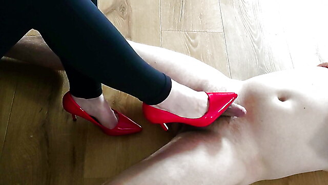 Mistress feet torture, high heel cbt, foot mistress slave cum, amateur femdom humilation, bdsm fetish slave femdom spanking foot fetish, heels hairy